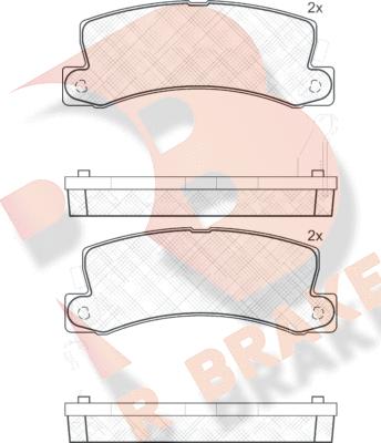 R Brake RB0734 - Brake Pad Set, disc brake autospares.lv