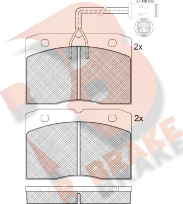 R Brake RB0730 - Brake Pad Set, disc brake autospares.lv