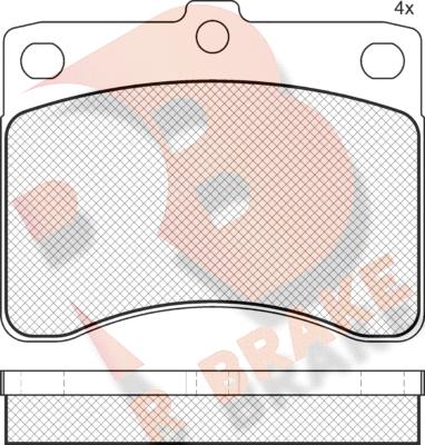 R Brake RB0725 - Brake Pad Set, disc brake autospares.lv