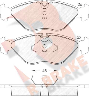 R Brake RB0774 - Brake Pad Set, disc brake autospares.lv