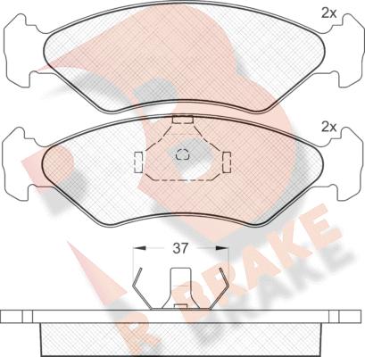 R Brake RB0776 - Brake Pad Set, disc brake autospares.lv