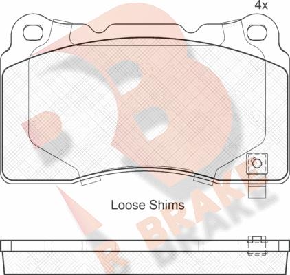 R Brake RB1990 - Brake Pad Set, disc brake autospares.lv