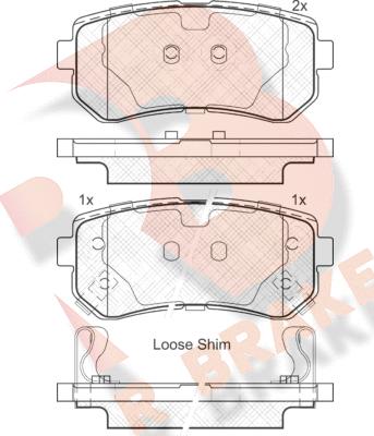 R Brake RB1948 - Brake Pad Set, disc brake autospares.lv