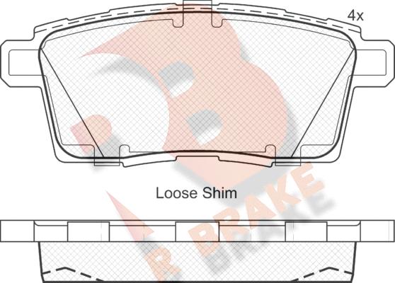 R Brake RB1963 - Brake Pad Set, disc brake autospares.lv