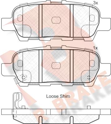 R Brake RB1901 - Brake Pad Set, disc brake autospares.lv