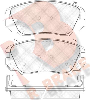 R Brake RB1914 - Brake Pad Set, disc brake autospares.lv