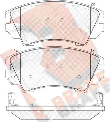 R Brake RB1913 - Brake Pad Set, disc brake autospares.lv