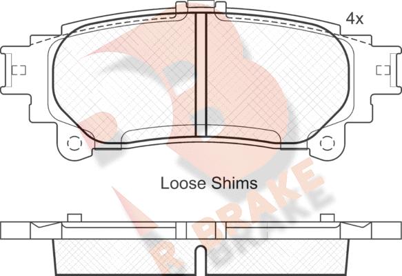 R Brake RB1983 - Brake Pad Set, disc brake autospares.lv