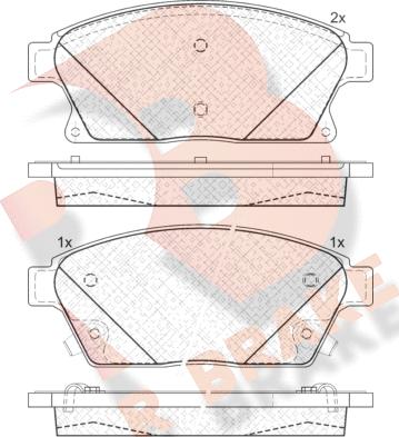 R Brake RB1939 - Brake Pad Set, disc brake autospares.lv