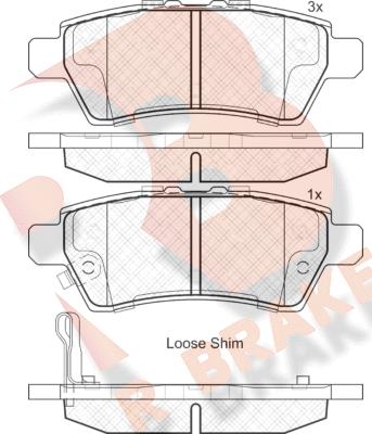 R Brake RB1934 - Brake Pad Set, disc brake autospares.lv