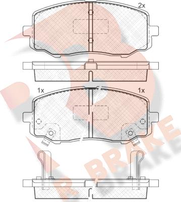 R Brake RB1937 - Brake Pad Set, disc brake autospares.lv