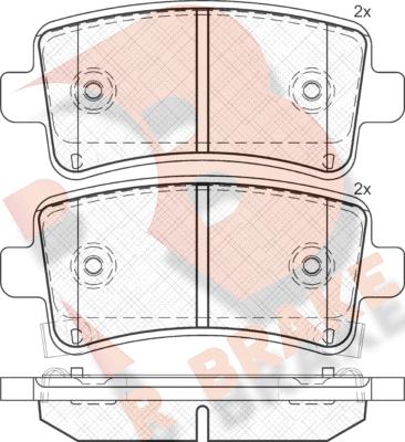 R Brake RB1929 - Brake Pad Set, disc brake autospares.lv