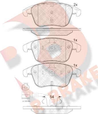 R Brake RB1923 - Brake Pad Set, disc brake autospares.lv