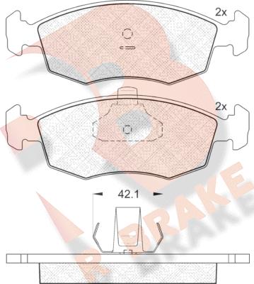 R Brake RB1441 - Brake Pad Set, disc brake autospares.lv