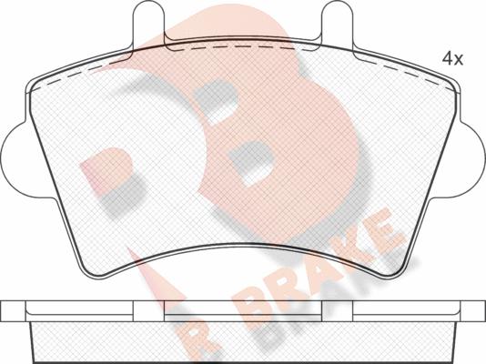 R Brake RB1442 - Brake Pad Set, disc brake autospares.lv