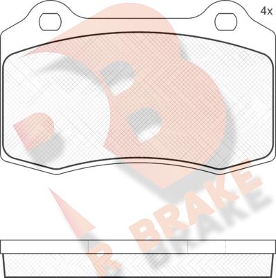 R Brake RB1447 - Brake Pad Set, disc brake autospares.lv