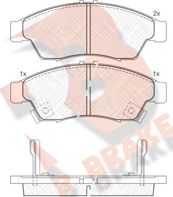 R Brake RB1453 - Brake Pad Set, disc brake autospares.lv