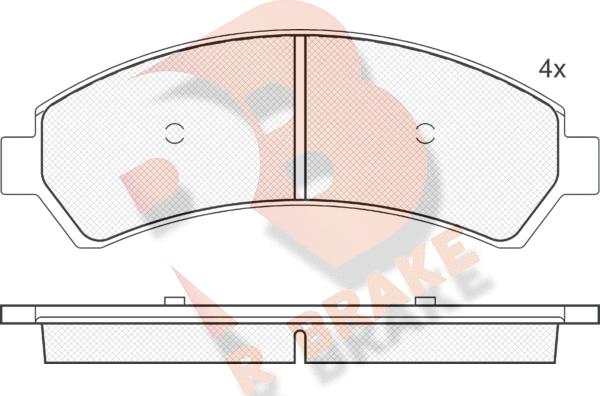 R Brake RB1410 - Brake Pad Set, disc brake autospares.lv