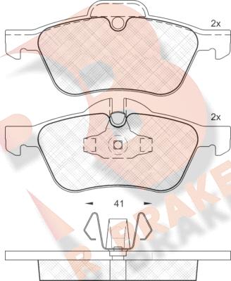 R Brake RB1434 - Brake Pad Set, disc brake autospares.lv