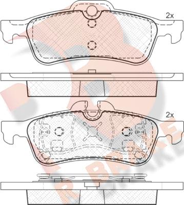 R Brake RB1599 - Brake Pad Set, disc brake autospares.lv