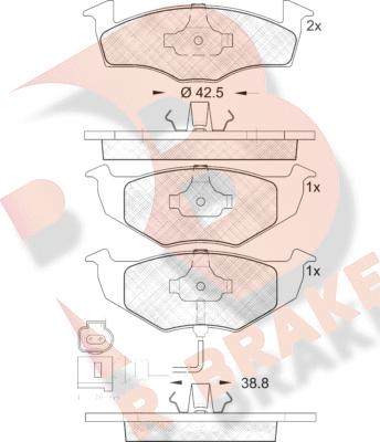 R Brake RB1590 - Brake Pad Set, disc brake autospares.lv