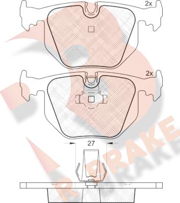 R Brake RB1549 - Brake Pad Set, disc brake autospares.lv