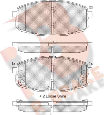 R Brake RB1540-207 - Brake Pad Set, disc brake autospares.lv