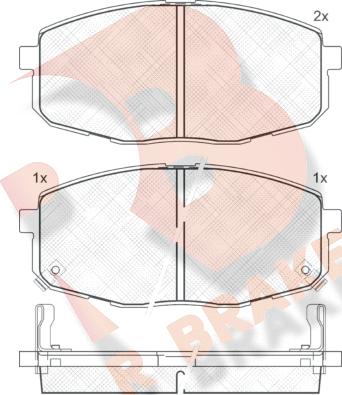 R Brake RB1540 - Brake Pad Set, disc brake autospares.lv