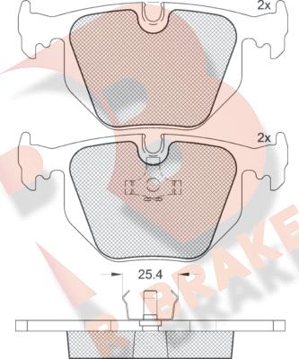 R Brake RB1548 - Brake Pad Set, disc brake autospares.lv