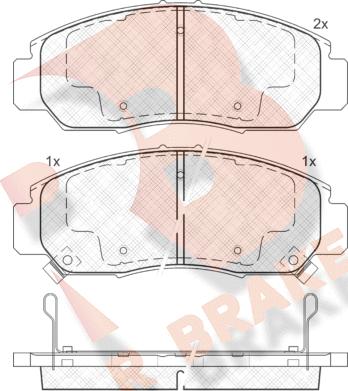 R Brake RB1543 - Brake Pad Set, disc brake autospares.lv