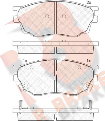 R Brake RB1542 - Brake Pad Set, disc brake autospares.lv