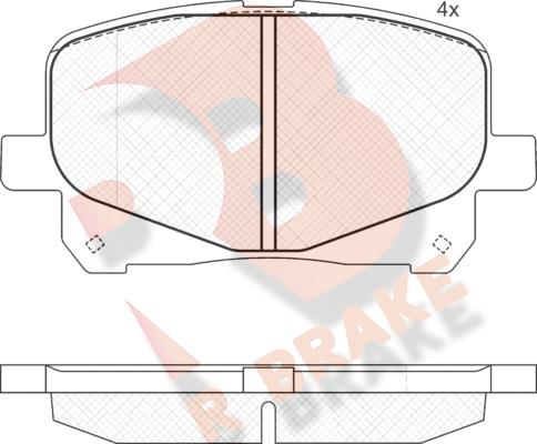 R Brake RB1555 - Brake Pad Set, disc brake autospares.lv