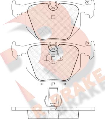 R Brake RB1552 - Brake Pad Set, disc brake autospares.lv