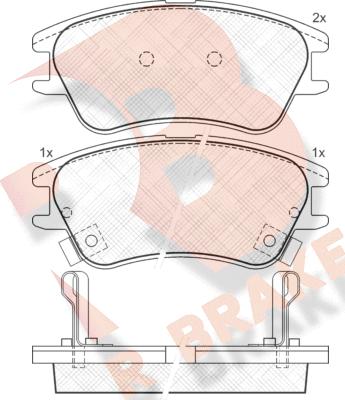 R Brake RB1557 - Brake Pad Set, disc brake autospares.lv