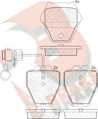 R Brake RB1565 - Brake Pad Set, disc brake autospares.lv