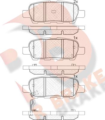 R Brake RB1509 - Brake Pad Set, disc brake autospares.lv