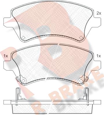 R Brake RB1513 - Brake Pad Set, disc brake autospares.lv