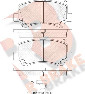 R Brake RB1589 - Brake Pad Set, disc brake autospares.lv