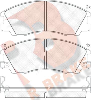 R Brake RB1539 - Brake Pad Set, disc brake autospares.lv