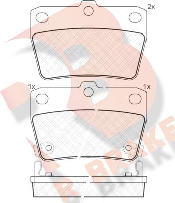 R Brake RB1520 - Brake Pad Set, disc brake autospares.lv