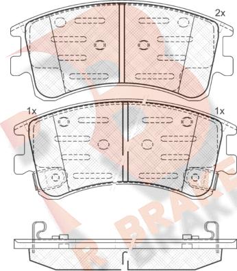 R Brake RB1578 - Brake Pad Set, disc brake autospares.lv