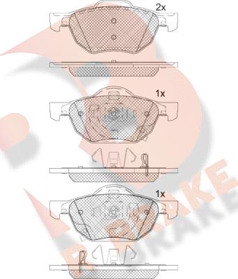 R Brake RB1695 - Brake Pad Set, disc brake autospares.lv