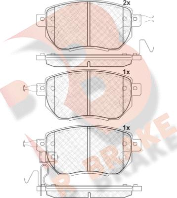 R Brake RB1696 - Brake Pad Set, disc brake autospares.lv