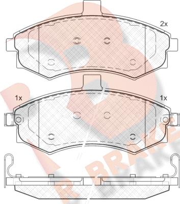 R Brake RB1643 - Brake Pad Set, disc brake autospares.lv