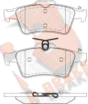 R Brake RB1651 - Brake Pad Set, disc brake autospares.lv