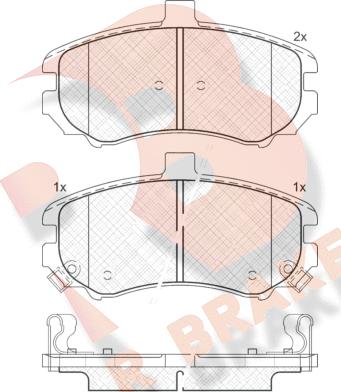 R Brake RB1666 - Brake Pad Set, disc brake autospares.lv