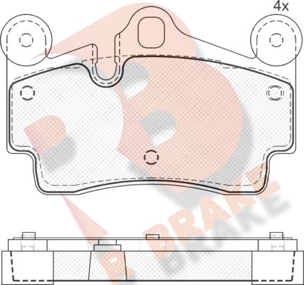 R Brake RB1611 - Brake Pad Set, disc brake autospares.lv