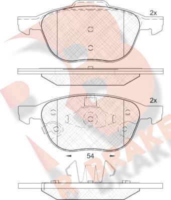 R Brake RB1617-203 - Brake Pad Set, disc brake autospares.lv