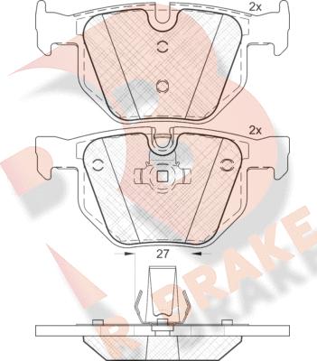 R Brake RB1684 - Brake Pad Set, disc brake autospares.lv