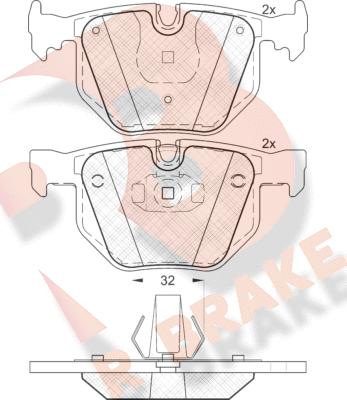 R Brake RB1685 - Brake Pad Set, disc brake autospares.lv